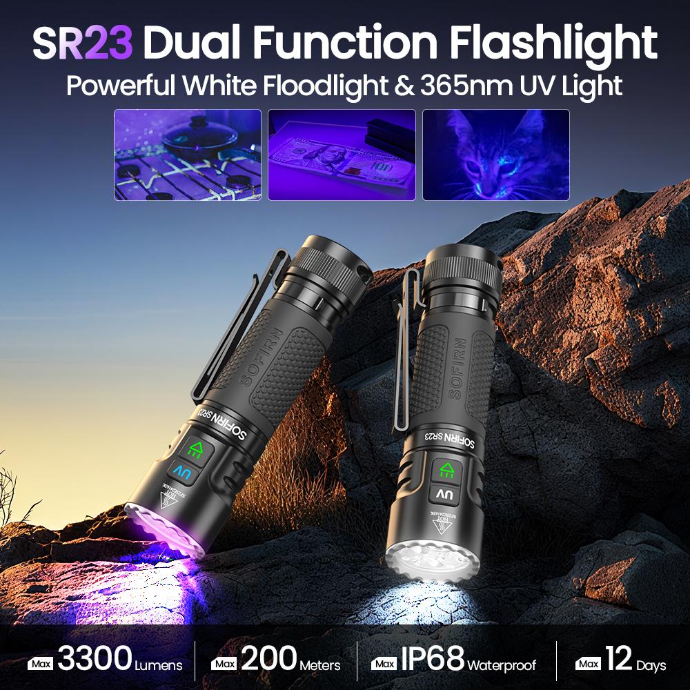 Фонарь EDC Sofirn SR23 на 3300LM 6500K + УФ